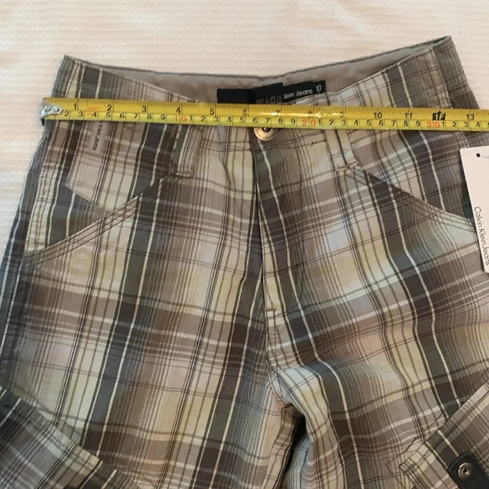 Calvin Klein Boys Plaid Cargo Shorts  size 10 - Picture 8 of 10